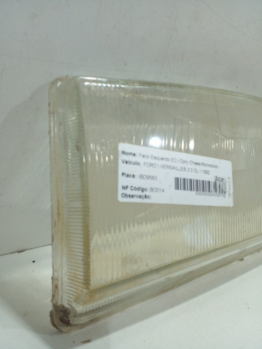 Lente Do Farol Esquerdo Vw Versailles Gl 2.0 1992 (vj)