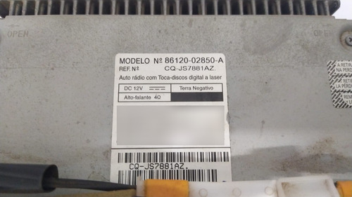 Rádio Multimídia Toyota Corolla 2009