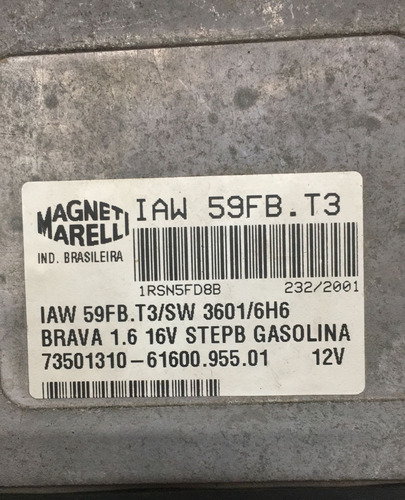 Kit Modulo Injeção Fiat Brava 2002 106cv Iaw59fbt3
