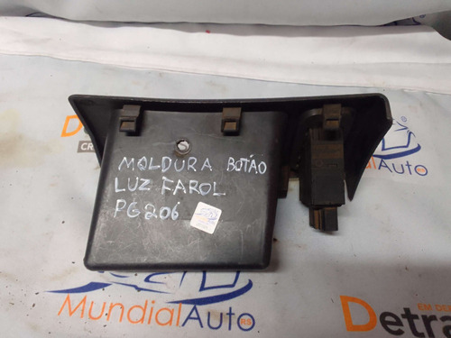 Moldura Botão Luz Farol Peugeot 206 20348