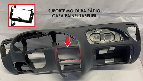 Suporte Moldura Rádio Capa Painel Central Ford Fiesta 96/02
