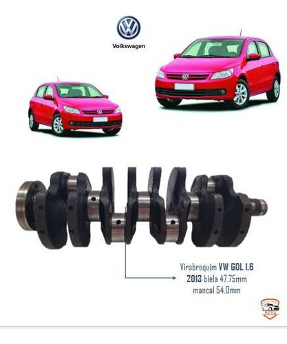 Eixo Virabrequim Motor Vw Fox Spacefox 1.6 8v Flex 2013 2014