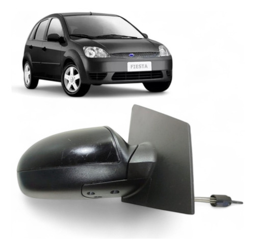 Espelho Retrovisor Manual Lado Direito Ford Fiesta 2003 A 14