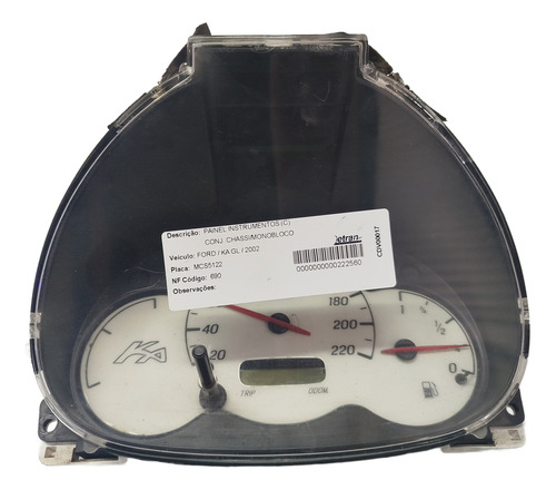 Painel Instrumentos Ka 2002 03 04 05 06 2007 1.0 Zetec Usado
