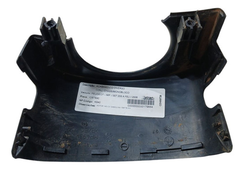 Moldura Superior Chave Seta Peugeot 307 2003/12 (ap)