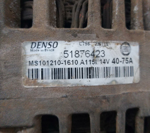 Alternador Sem Ar Fiat Uno Palio 1.0 1.4 06/14 51876423