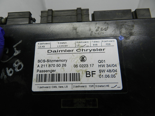 Módulo Banco Mercedes C230 Mi 350 06/09 A2118705026
