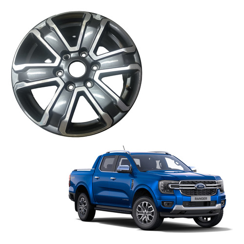 Roda Liga Leve Aro 17 Ranger Xlt Limited 2025 Avulsa Usada