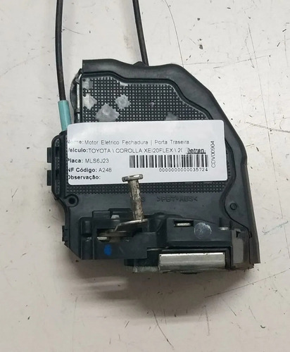 Fechadura Traseira Esquerda Toyota Corolla 2014 A 2017