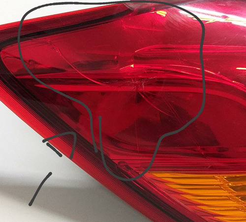 Lanterna Traseira Esquerda Mitsubishi Asx 10/17 Com Detalhe