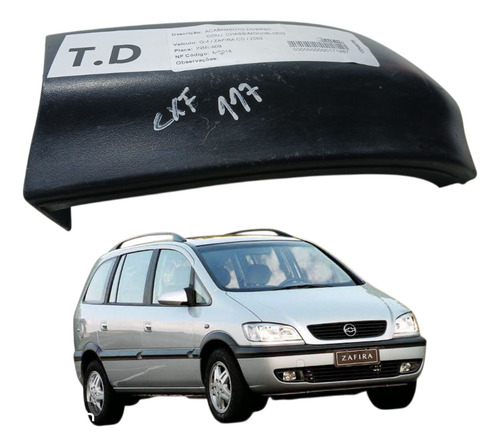 Moldura Parachoque  Traseiro Direito Gm Zafira 2002 (ap)