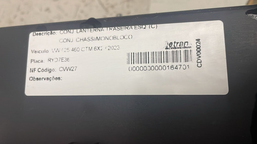Lanterna Led Traseira Esquerda 25.460 2023 23m945096