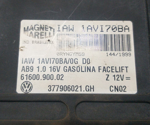 Modulo Injeção Vw Gol Parati 1.0 16v Iaw1avi70ba 377906021gh