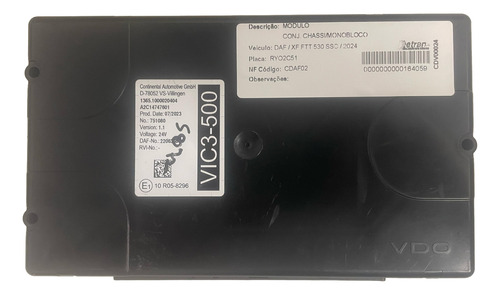 Módulo Vic 3 500 Xf Ftt 530 2024 - A2c14747601 / 2206308