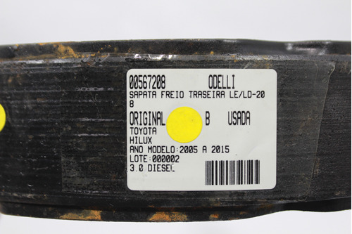 Sapata Freio Traseira Le/ld Hilux 05/15 (208)