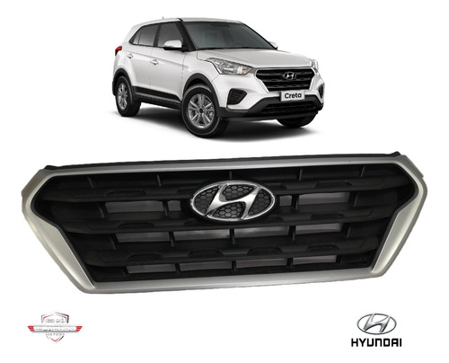 Grade Dianteira Hyundai Creta 2017 A 2019 Com Detalhe