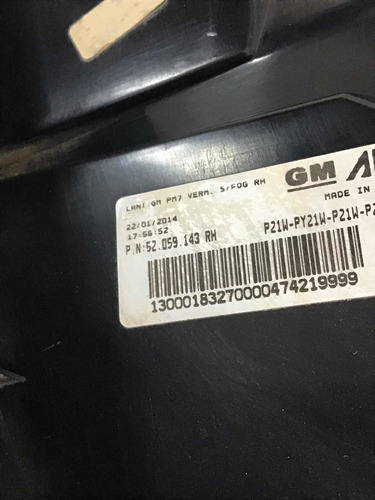 Lanterna Traseira Borda Vermelha Lado Dir Gm Spin 2014 20532