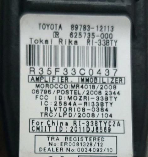 Kit Módulo Injeção Toyota Corolla 2.0 Flex 2014