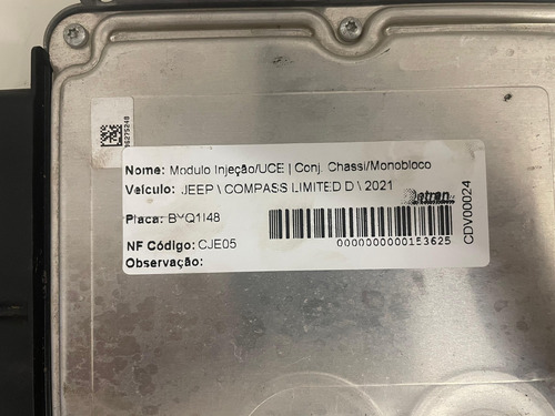 Módulo Injeção Compass 2021 Diesel - 55265162