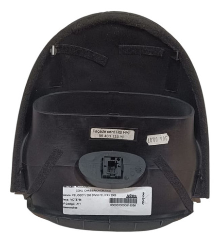Moldura Computador De Bordo Peugeot 206 2000 A 2010