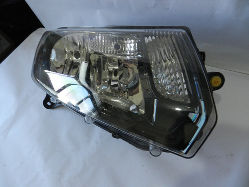 Farol Direito Máscara Negra Sandero Logan 14/18 Com Detalhe