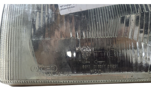 Farol Lado Direito Ford Verona 1991 (al) Adl Cxa 582