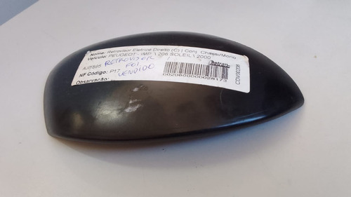 Capa Retrovisor Lado Direito Citroen C3 03/12. 23239