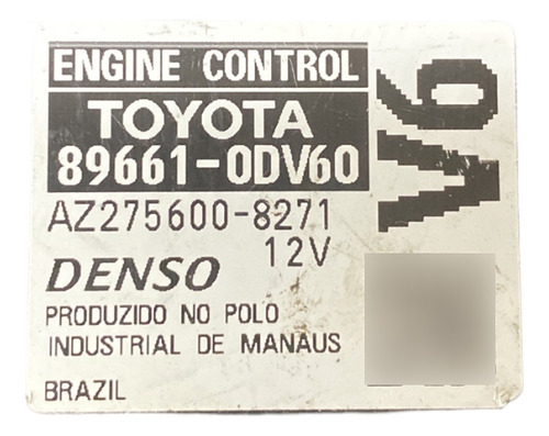 Módulo Injeção Toyota Etios 17 A 21 896610dv60