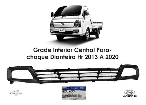 Grade Inferior Central Para-choque Dianteiro Hr 2013 A 2020